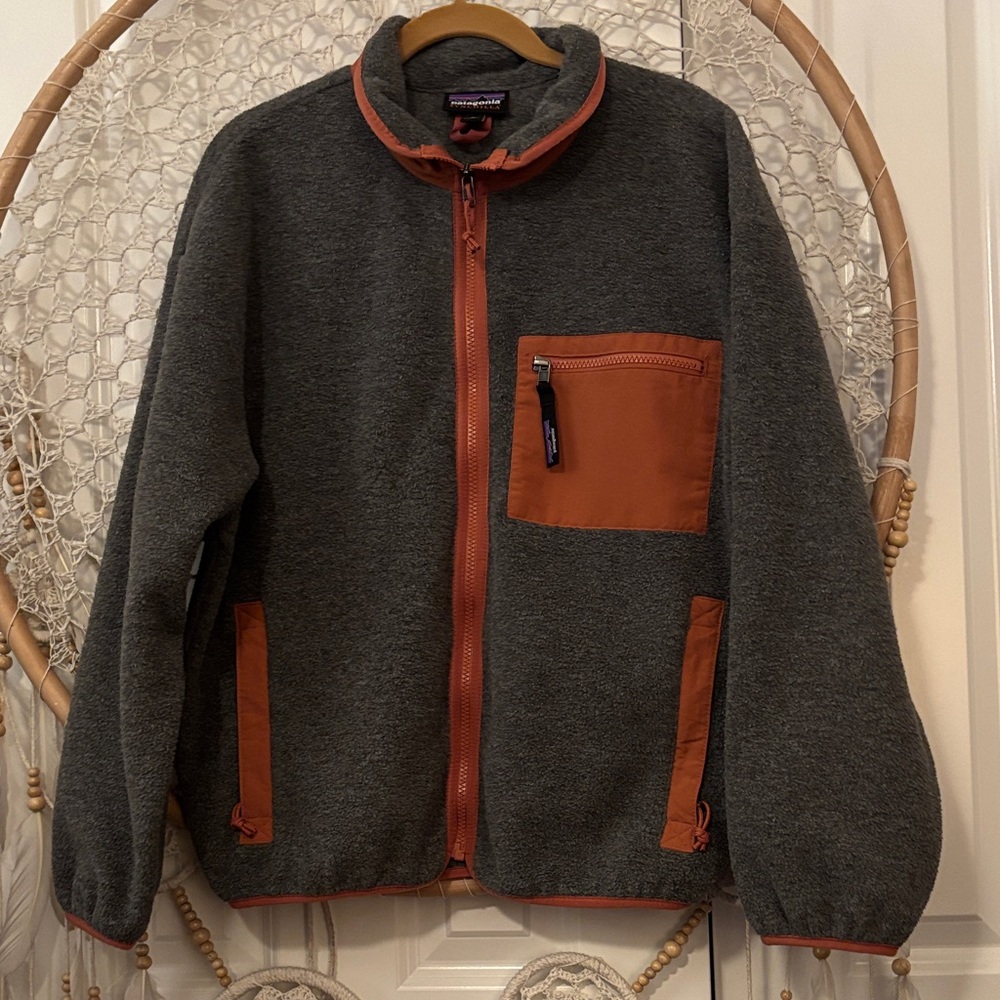 Patagonia Synchilla Gray and Orange Jacket A00317